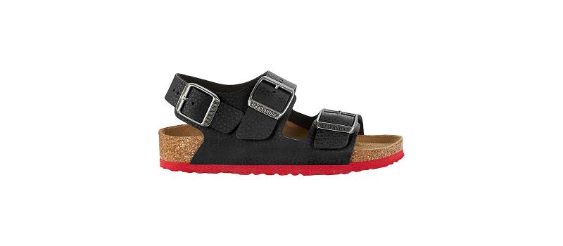 Milano Birkenstock Birko-flor Narrow Detske Čierne Červené | SK 425RVD